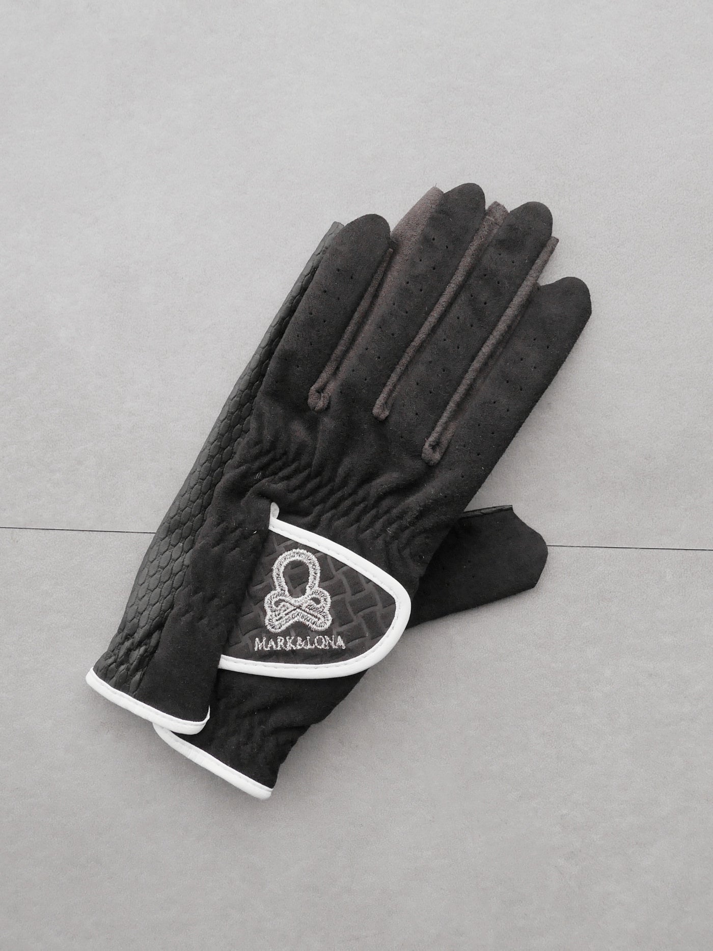 Vibrant Bicolor Suede Gloves[Pair] | WOMEN / BLACK