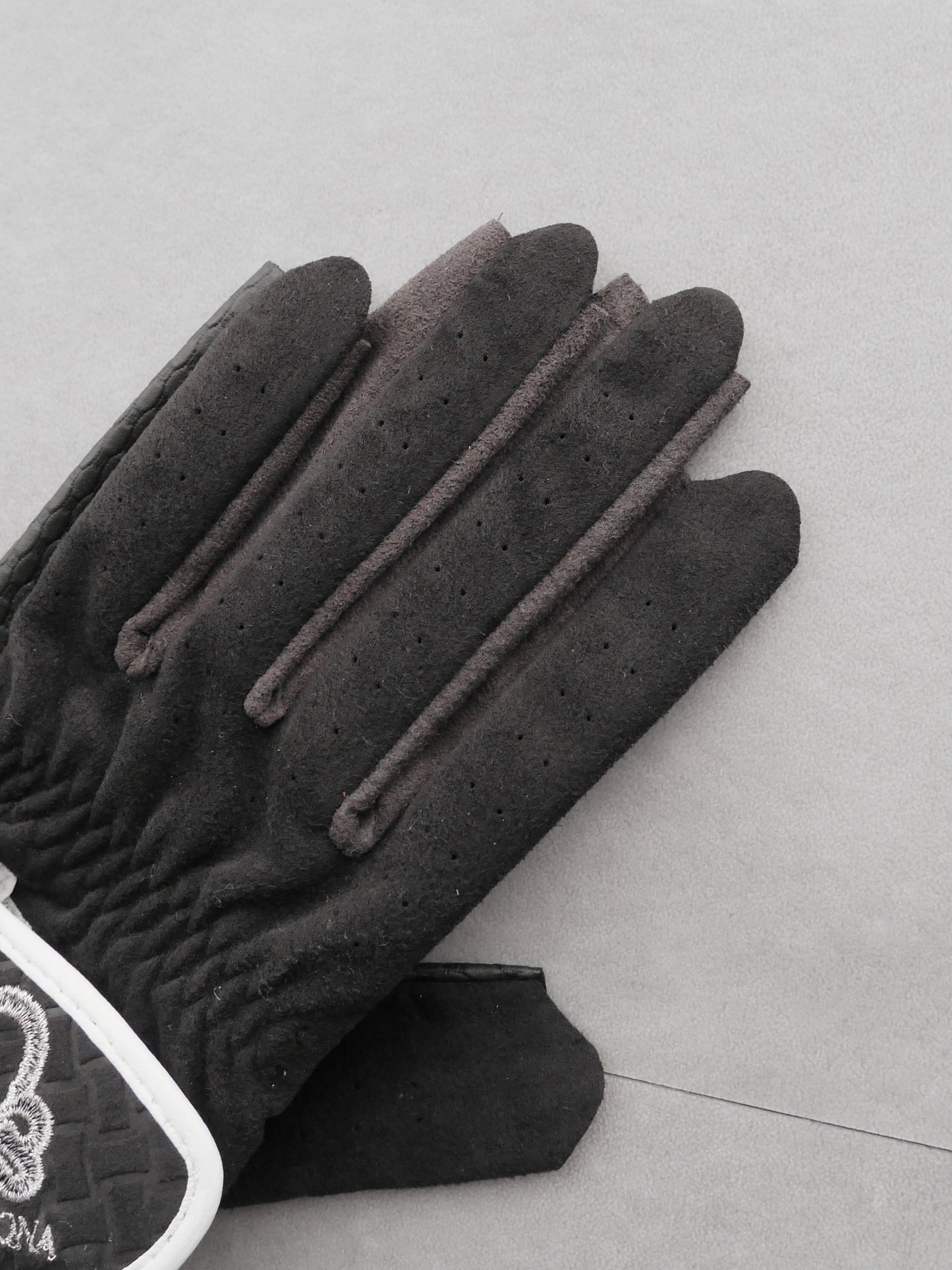 Vibrant Bicolor Suede Gloves[Pair] | WOMEN / BLACK