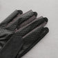 Vibrant Bicolor Suede Gloves[Pair] | WOMEN / BLACK