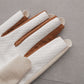 Vibrant Bicolor Suede Gloves[Pair] | WOMEN / IVORY