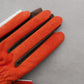 Vibrant Bicolor Suede Gloves[Pair] | WOMEN / ORANGE