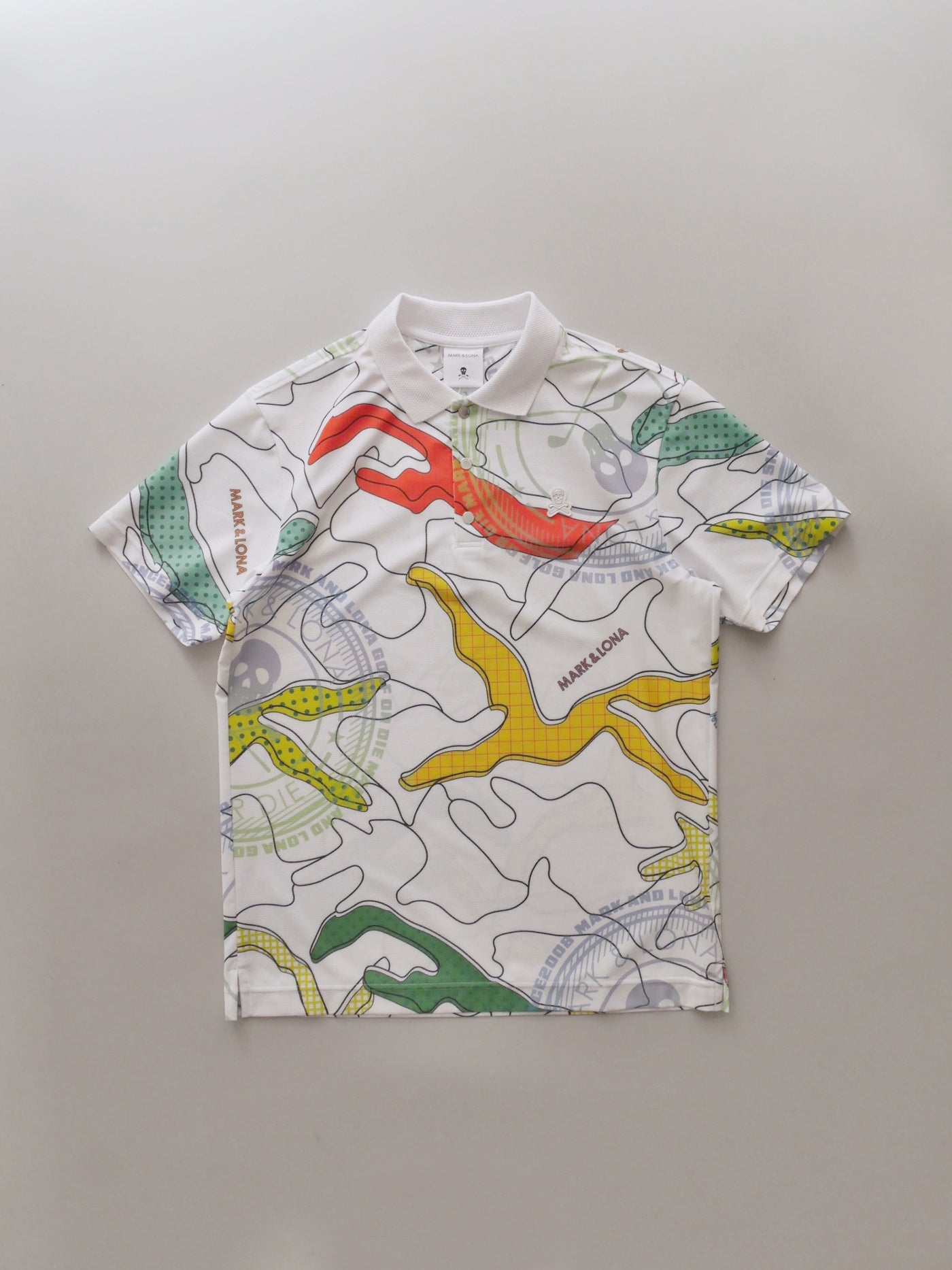 Axon Camo Mesh Performance Polo | MEN / WHITE