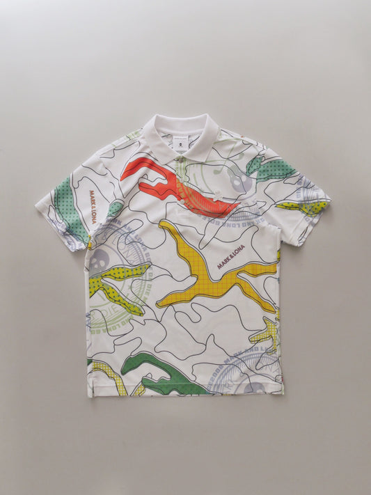 Axon Camo Mesh Performance Polo | MEN / WHITE