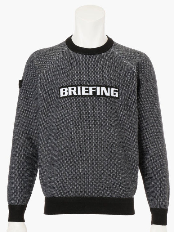 MEN’S BIRDS EYE LOGO CREWNECK KNIT / BLACK