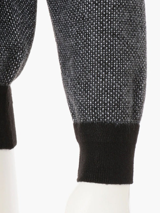 MEN’S BIRDS EYE LOGO CREWNECK KNIT / BLACK