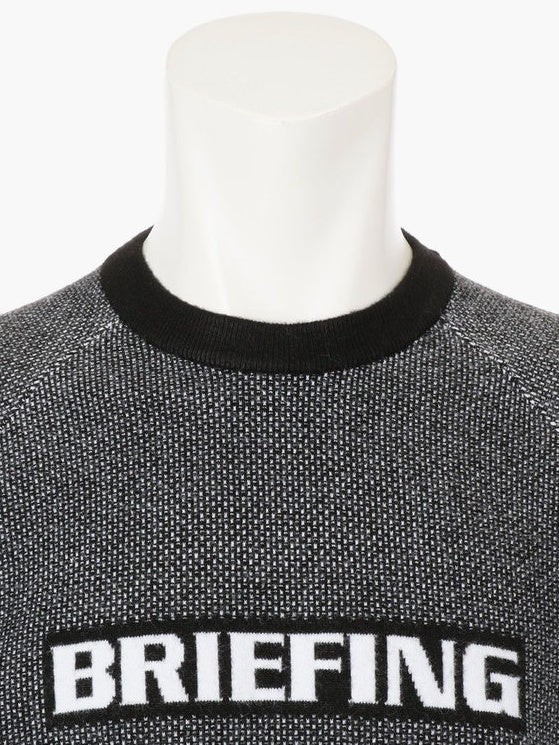 MEN’S BIRDS EYE LOGO CREWNECK KNIT / BLACK