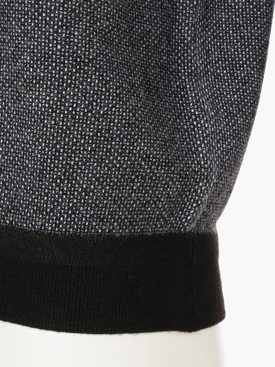 MEN’S BIRDS EYE LOGO CREWNECK KNIT / BLACK