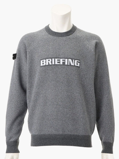 MEN’S BIRDS EYE LOGO CREWNECK KNIT / GREY