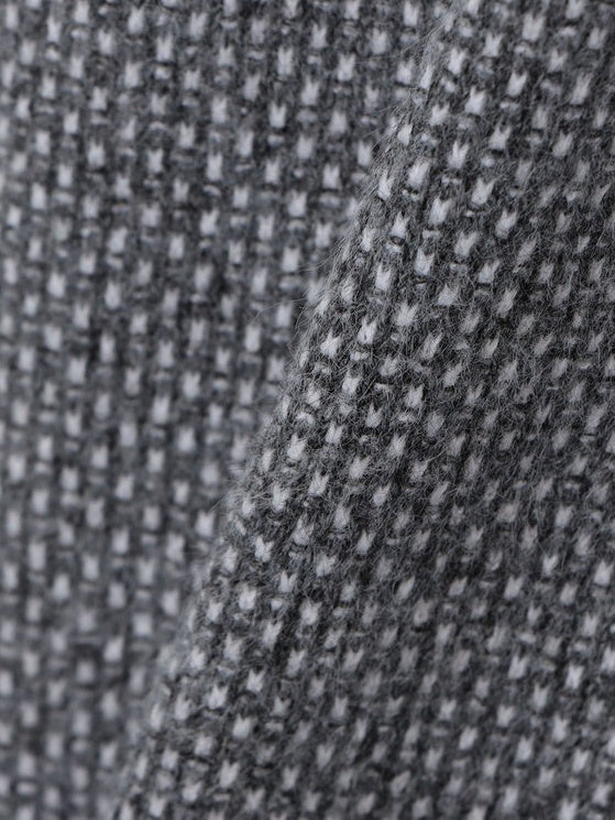 MEN’S BIRDS EYE LOGO CREWNECK KNIT / GREY