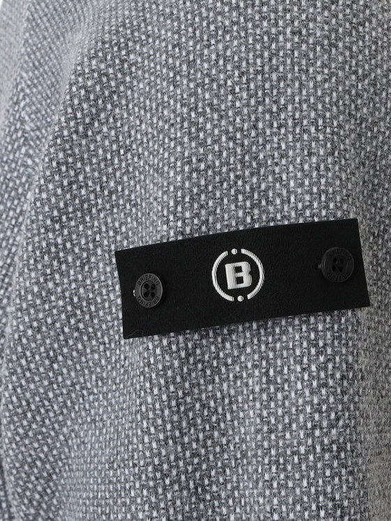 MEN’S BIRDS EYE LOGO CREWNECK KNIT / GREY