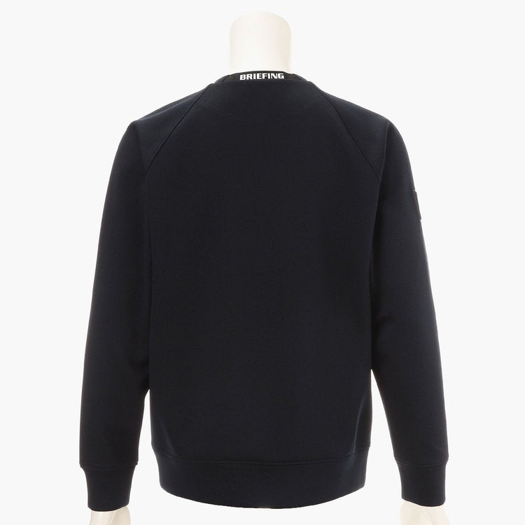 MEN’S STITCHED 3D LOGO CREWNECK TOP / BLACK