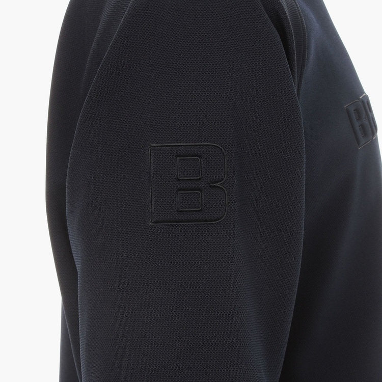 MEN’S STITCHED 3D LOGO CREWNECK TOP / BLACK