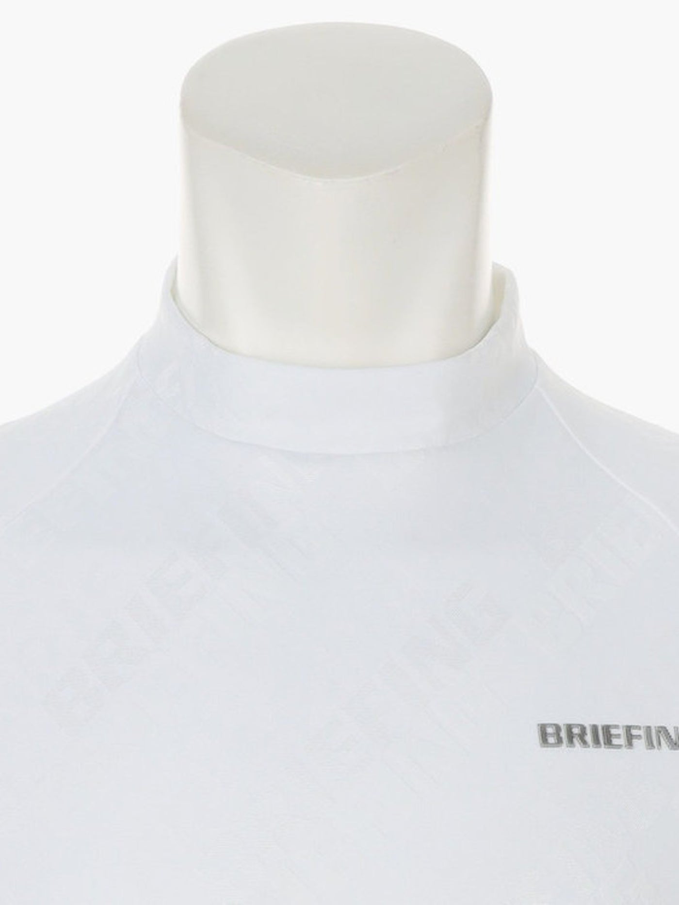 BRIEFING GOLF | MEN'S SHADOW LOGO JQ HIGHNECK / WHITE – ADVANTAGE