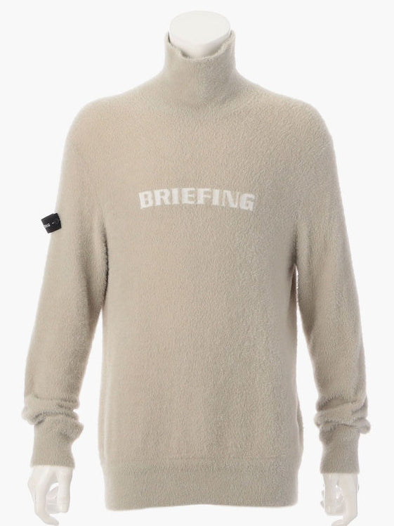 MEN’S SHAGGY LOGO TURTLENECK KNIT / L.GREY