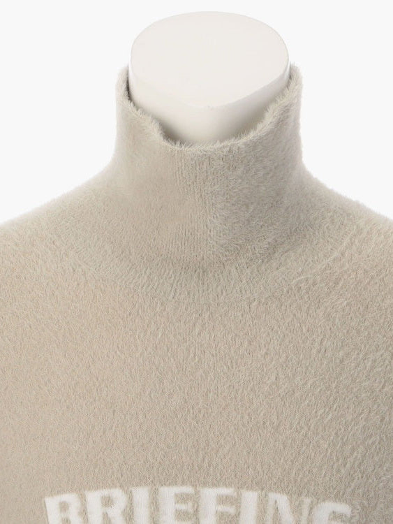 MEN’S SHAGGY LOGO TURTLENECK KNIT / L.GREY