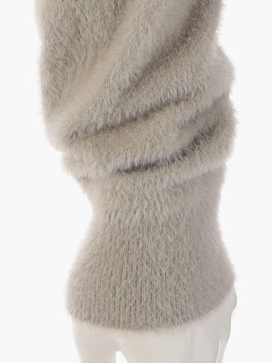 MEN’S SHAGGY LOGO TURTLENECK KNIT / L.GREY