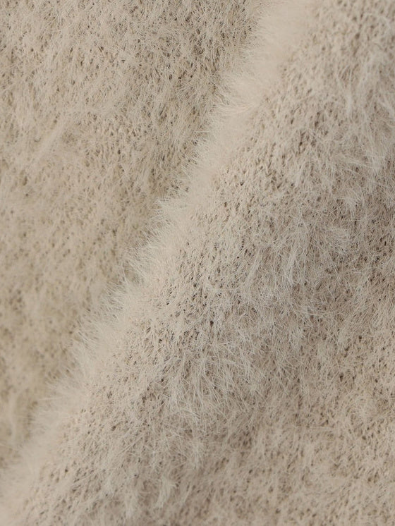 MEN’S SHAGGY LOGO TURTLENECK KNIT / L.GREY