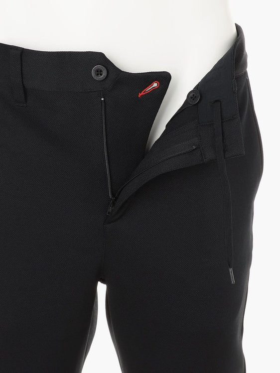 MEN’S STITCHED 3D LOGO SLIM PANTS / BLACK