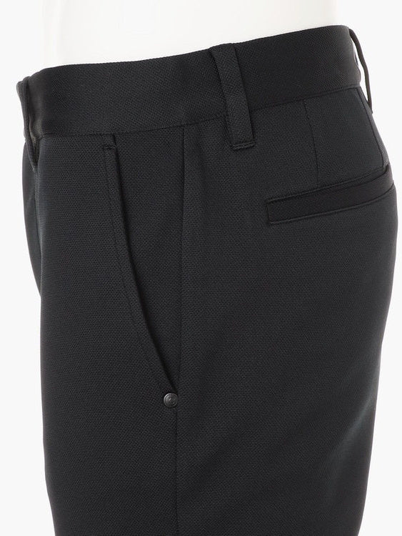 MEN’S STITCHED 3D LOGO SLIM PANTS / BLACK