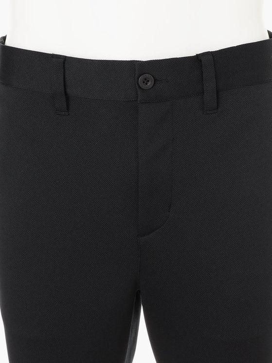 MEN’S STITCHED 3D LOGO SLIM PANTS / BLACK