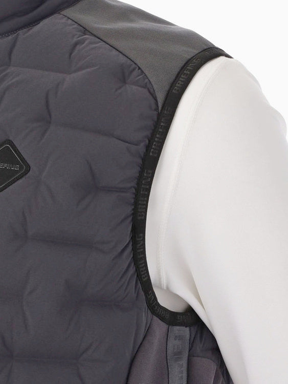 BRIEFING GOLF | MEN’S HYBRID DOWN VEST / CHARCOAL