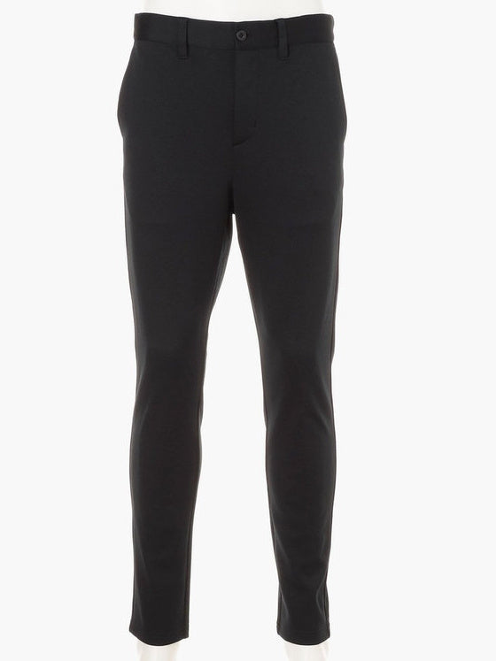 MEN’S STITCHED 3D LOGO SLIM PANTS / BLACK