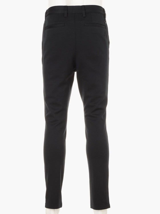 MEN’S STITCHED 3D LOGO SLIM PANTS / BLACK