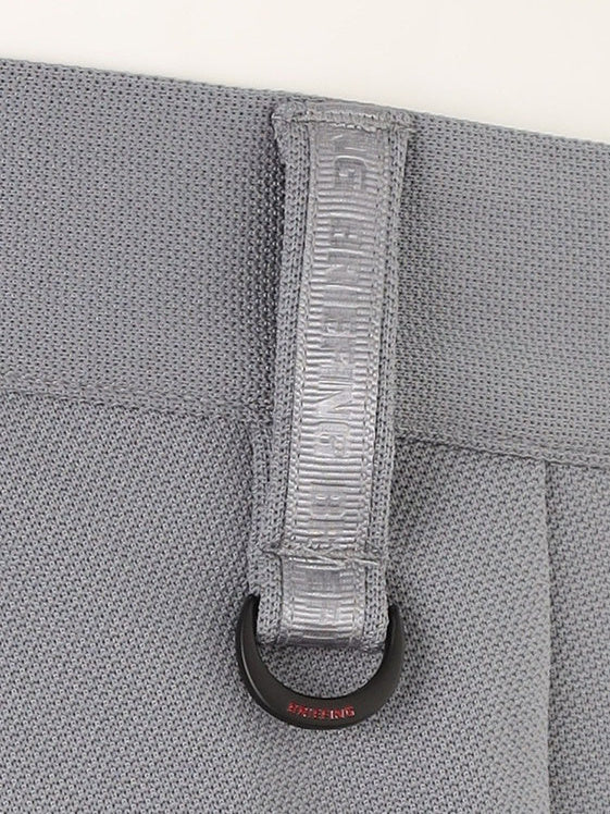 MEN’S STITCHED 3D LOGO SLIM PANTS / GREY