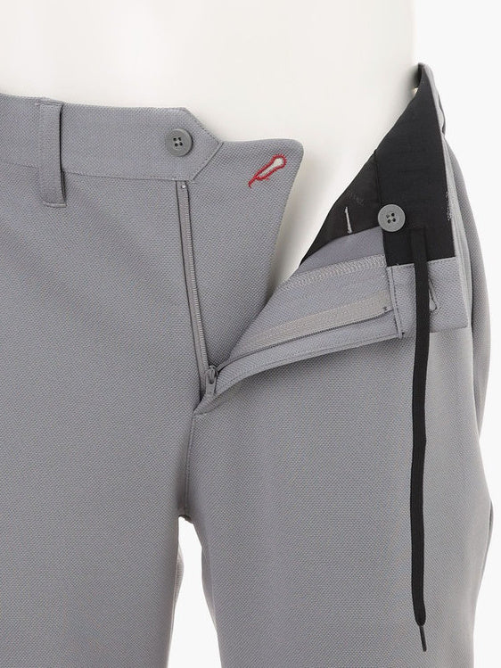 MEN’S STITCHED 3D LOGO SLIM PANTS / GREY