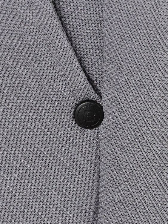 MEN’S STITCHED 3D LOGO SLIM PANTS / GREY