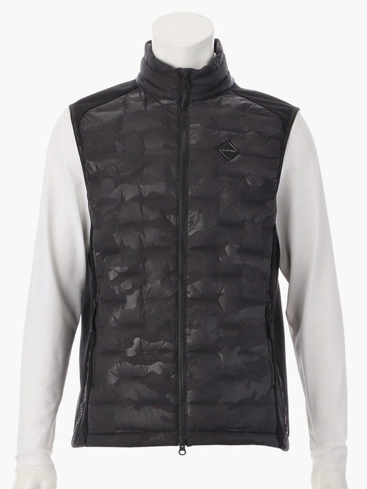 BRIEFING GOLF | MEN’S HYBRID DOWN VEST / BLACK × CAMO