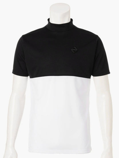 BRIEFING GOLF | MEN'S BI-COLOR HIGHNECK / BLACK