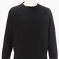 MEN’S STITCHED 3D LOGO CREWNECK TOP / BLACK