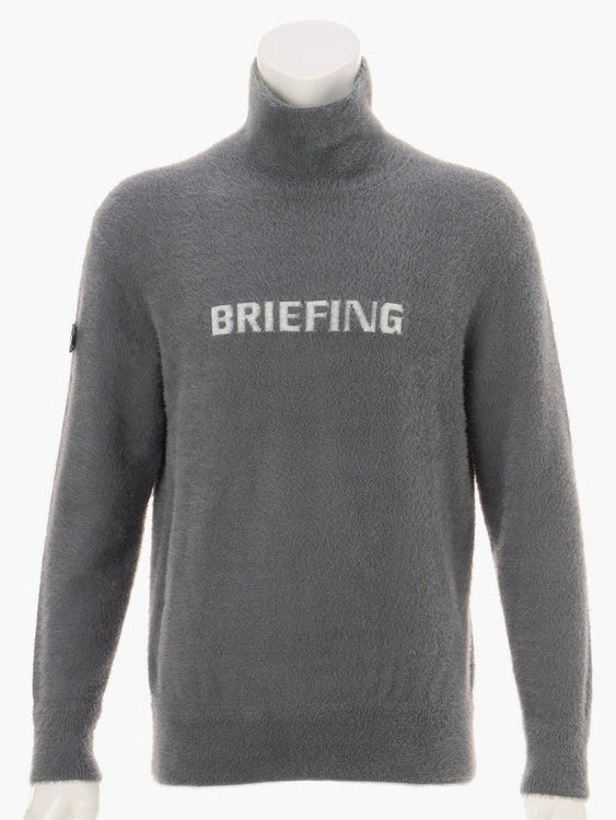 MEN’S SHAGGY LOGO TURTLENECK KNIT / GREY