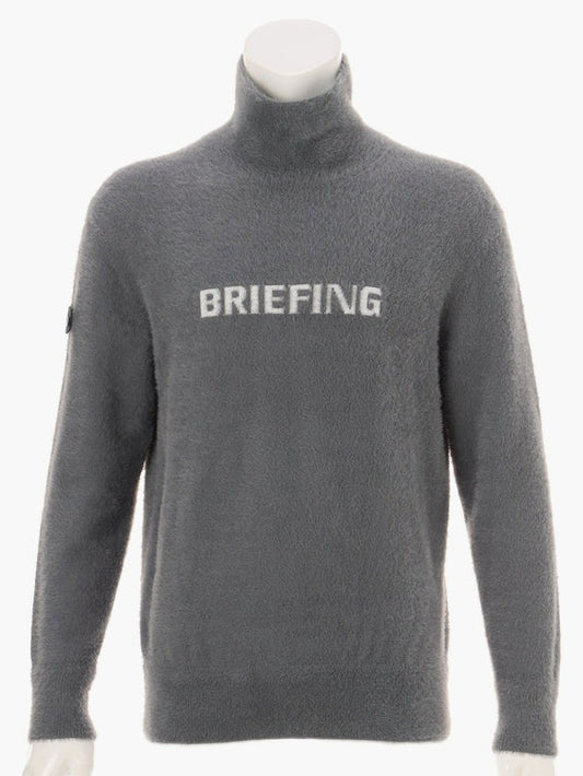 MEN’S SHAGGY LOGO TURTLENECK KNIT / GREY