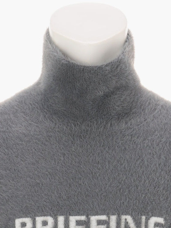 MEN’S SHAGGY LOGO TURTLENECK KNIT / GREY