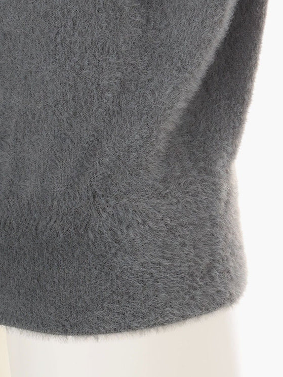 MEN’S SHAGGY LOGO TURTLENECK KNIT / GREY