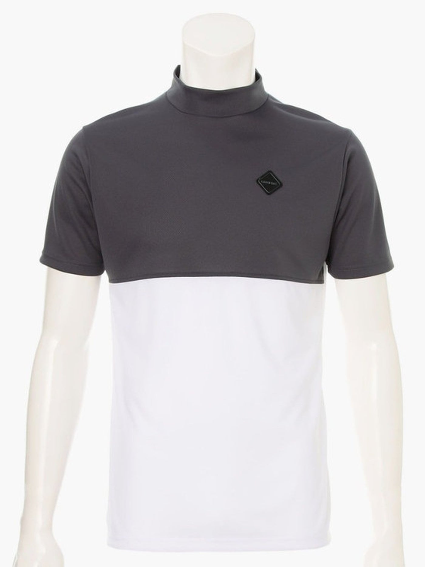 BRIEFING GOLF | MEN'S BI-COLOR HIGHNECK / CHARCOAL