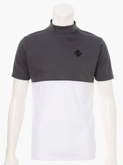 BRIEFING GOLF | MEN'S BI-COLOR HIGHNECK / CHARCOAL