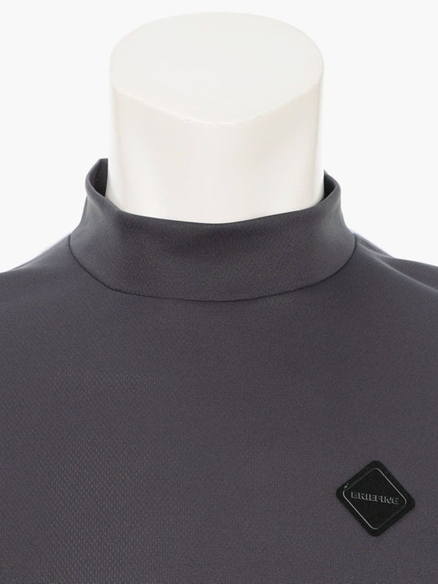 BRIEFING GOLF | MEN'S BI-COLOR HIGHNECK / CHARCOAL