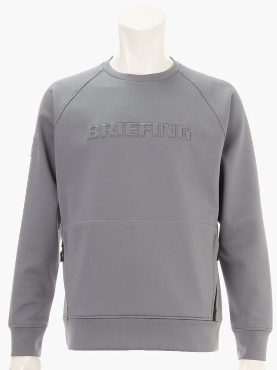 MEN’S STITCHED 3D LOGO CREWNECK TOP / GREY