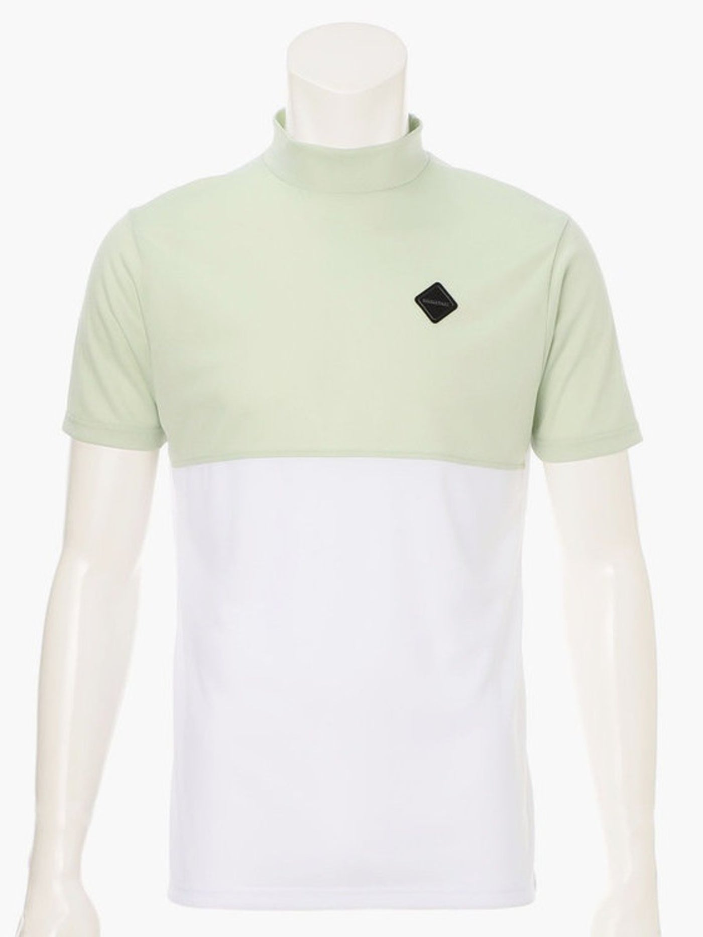 BRIEFING GOLF | MEN'S BI-COLOR HIGHNECK / SAGE GREEN