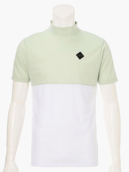 BRIEFING GOLF | MEN'S BI-COLOR HIGHNECK / SAGE GREEN