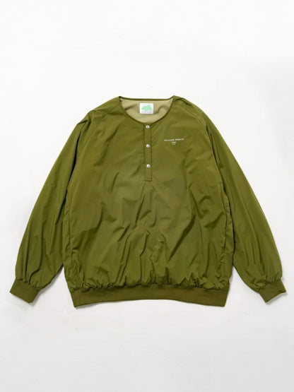 SVKA5020［サルベージパブリックコレパ］バックプリント ハーフジップ パデッドジャケット / OLIVE