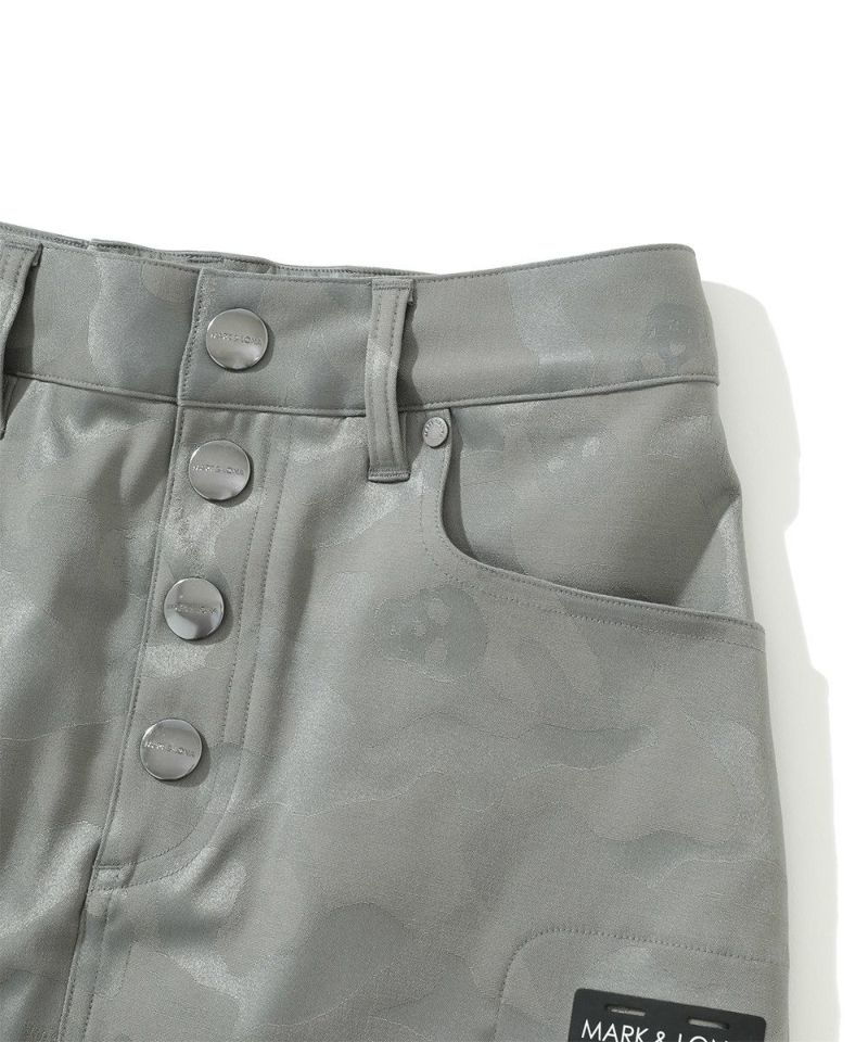Gauge Jacquard Camo Skirt | WOMEN / BLACK