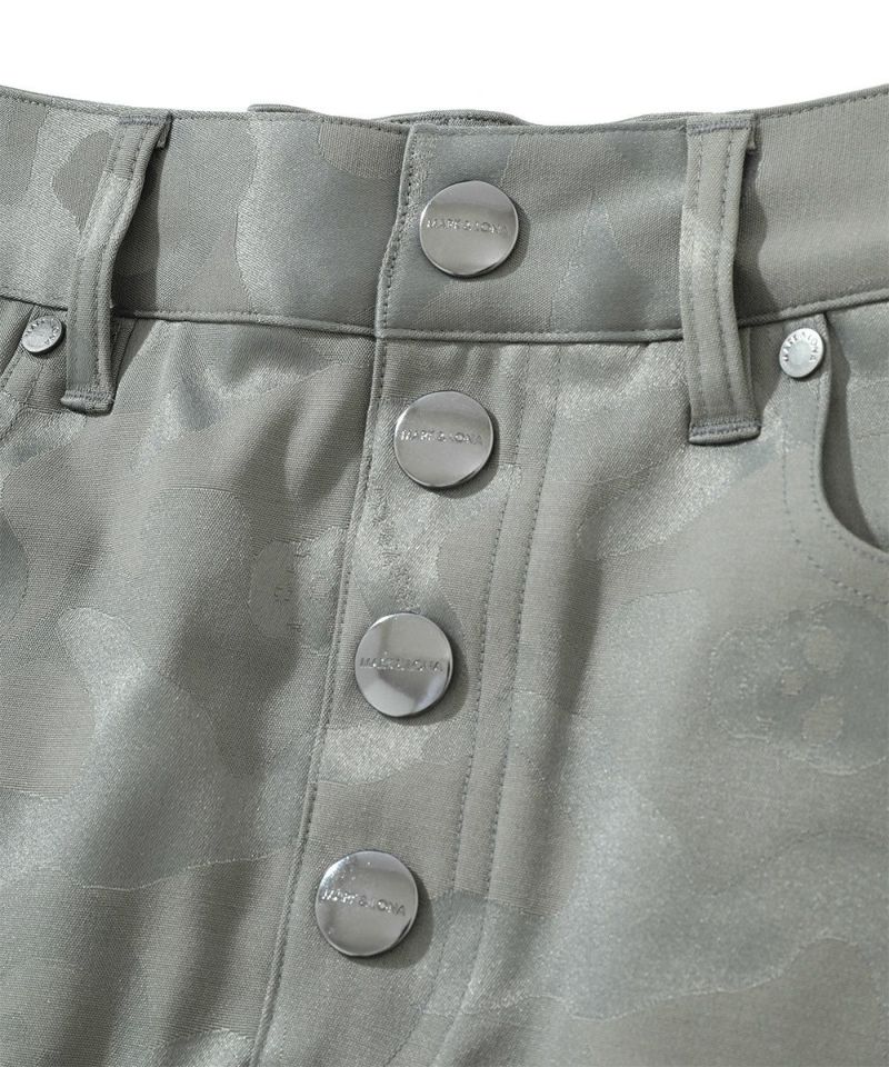Gauge Jacquard Camo Skirt | WOMEN / GREY