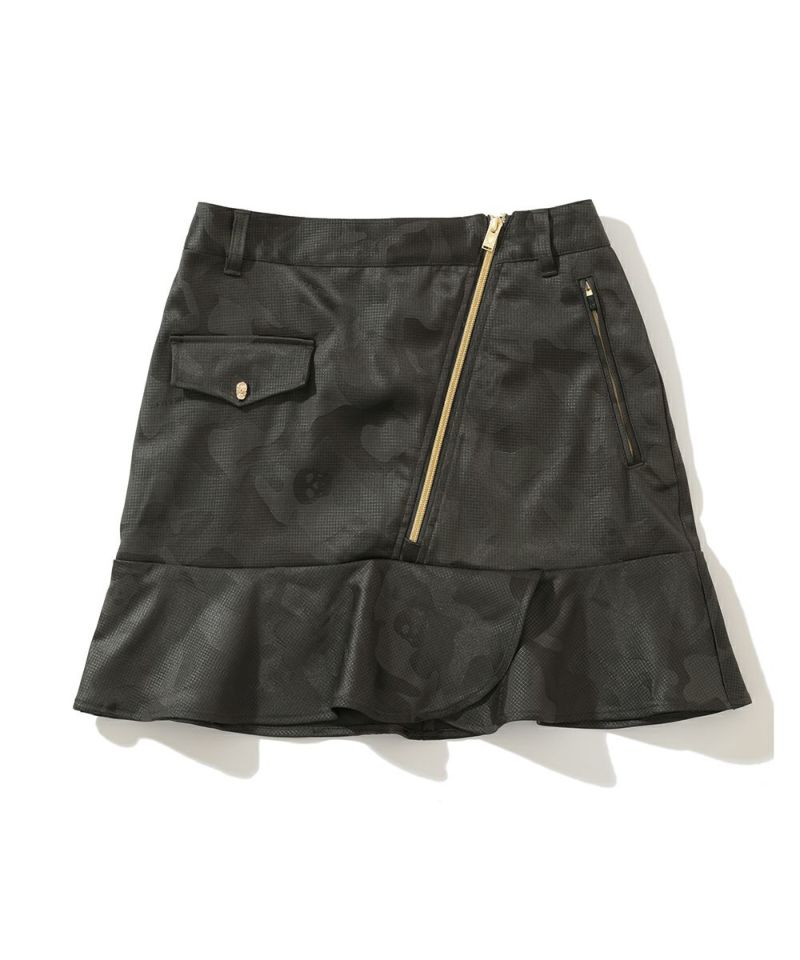 Gauge Zip Skirt | WOMEN / KHAKI