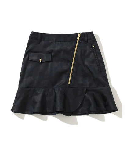 Gauge Zip Skirt | WOMEN / NAVY