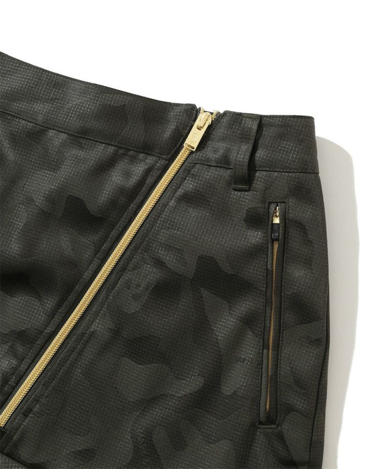 Gauge Zip Skirt | WOMEN / KHAKI