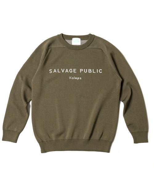 SALVAGE PUBLIC Kolepa/サルベージパブリックコレパ Wai'ale'sle Kint Crew (Kolepa Stamp) /  Men / Olive